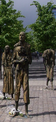 dublinský památník obětem hladomoru v letech 1945-49